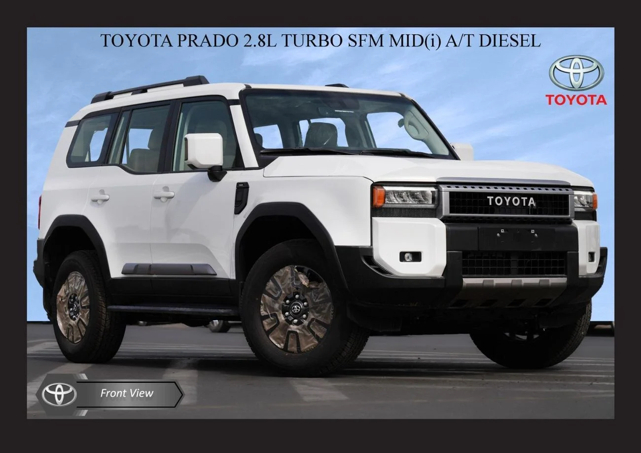 2024 Toyota Prado in Dubai - 0km, Diesel, Automatic, 4 engine, White Color